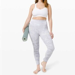 Lululemon Wunder Under HR 25” Luxtreme Leggings Camo White 8